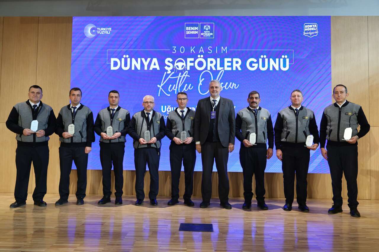 Konya’yı taşıyan örnek otobüs şoförlerinin emeği taçlandırıldı 2